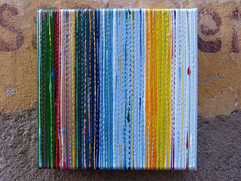 coloured lines 2 2015  25x25 Acryl-Lack auf LW
